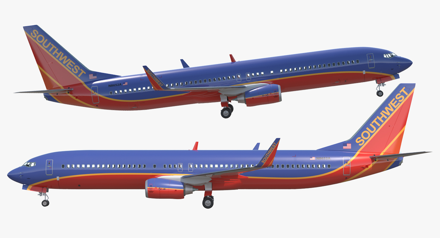 3D Boeing 737 900 Southwest Airlines model