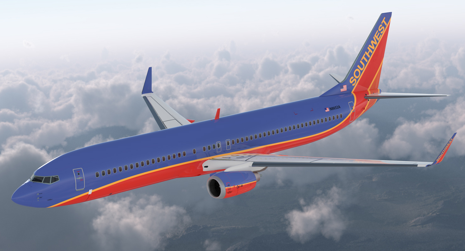 3D Boeing 737 900 Southwest Airlines model