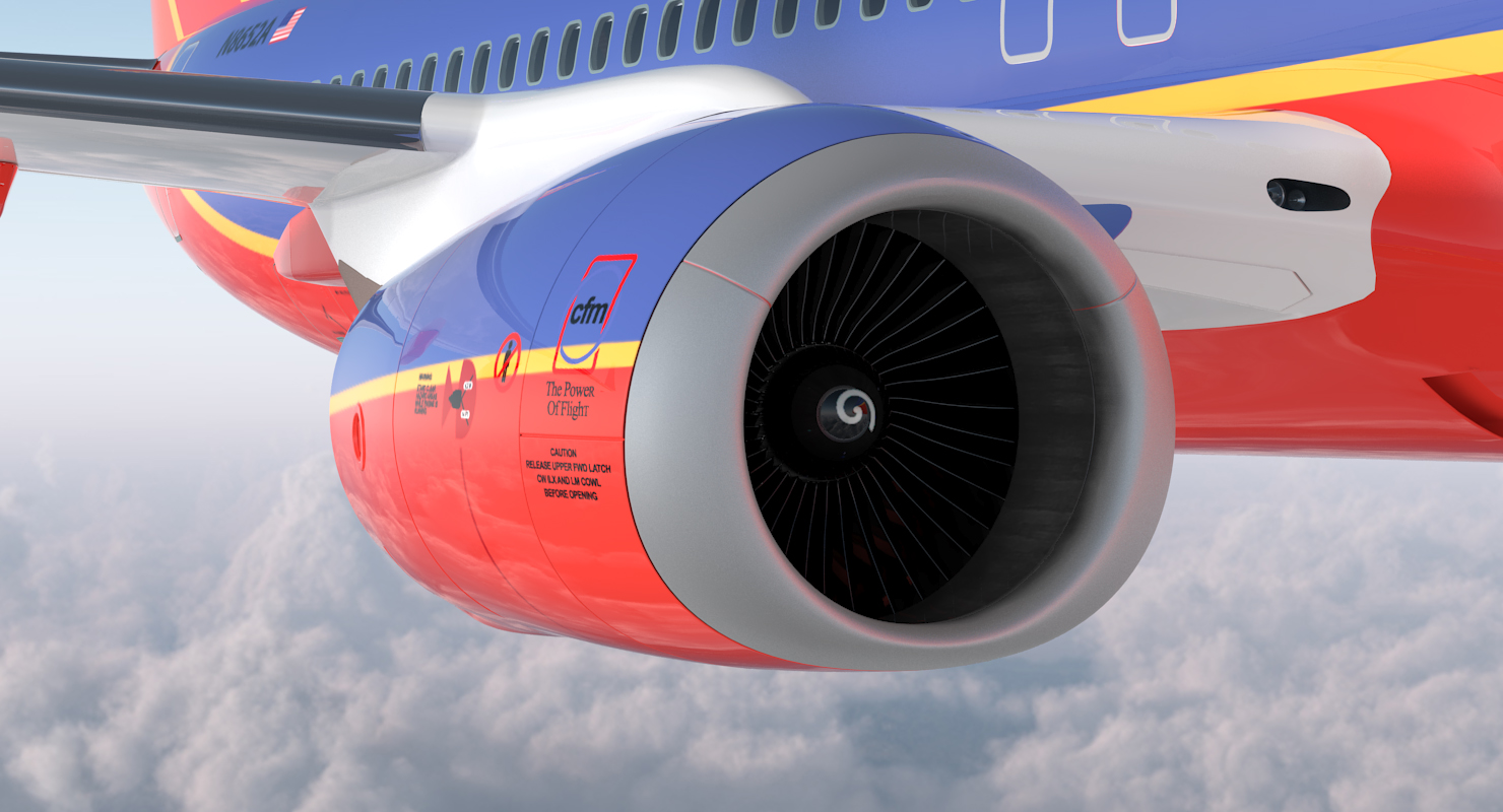 3D Boeing 737 900 Southwest Airlines model