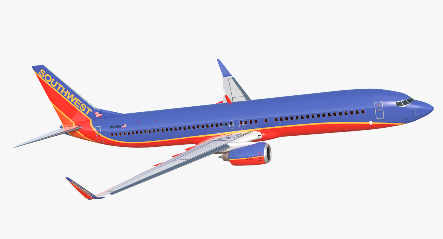 3D Boeing 737 900 Southwest Airlines model