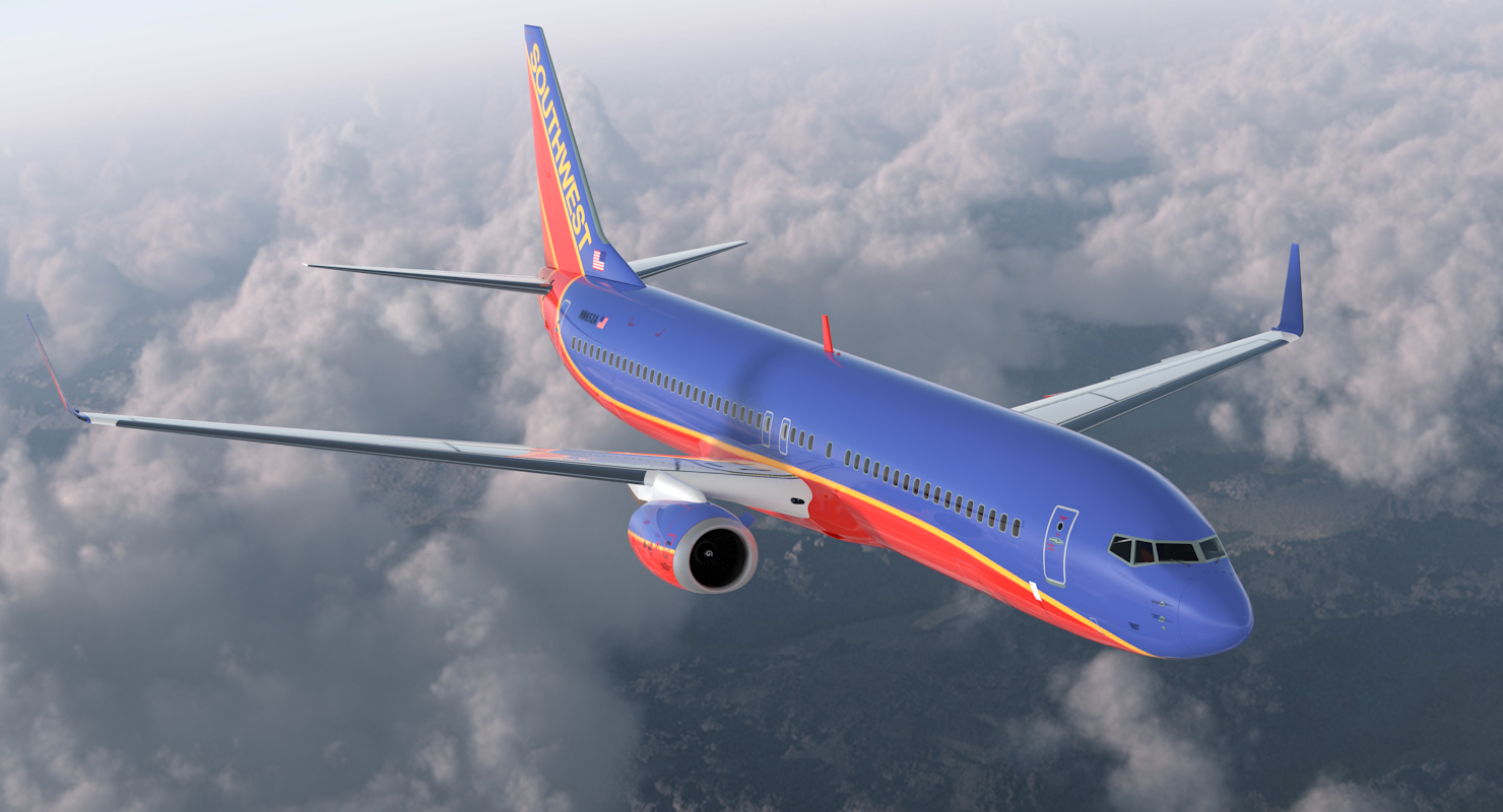 3D Boeing 737 900 Southwest Airlines model