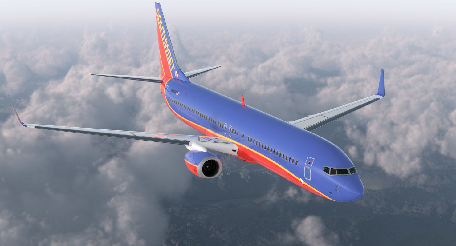 3D Boeing 737 900 Southwest Airlines model