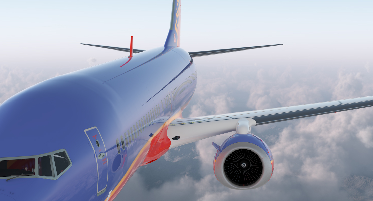 3D Boeing 737 900 Southwest Airlines model