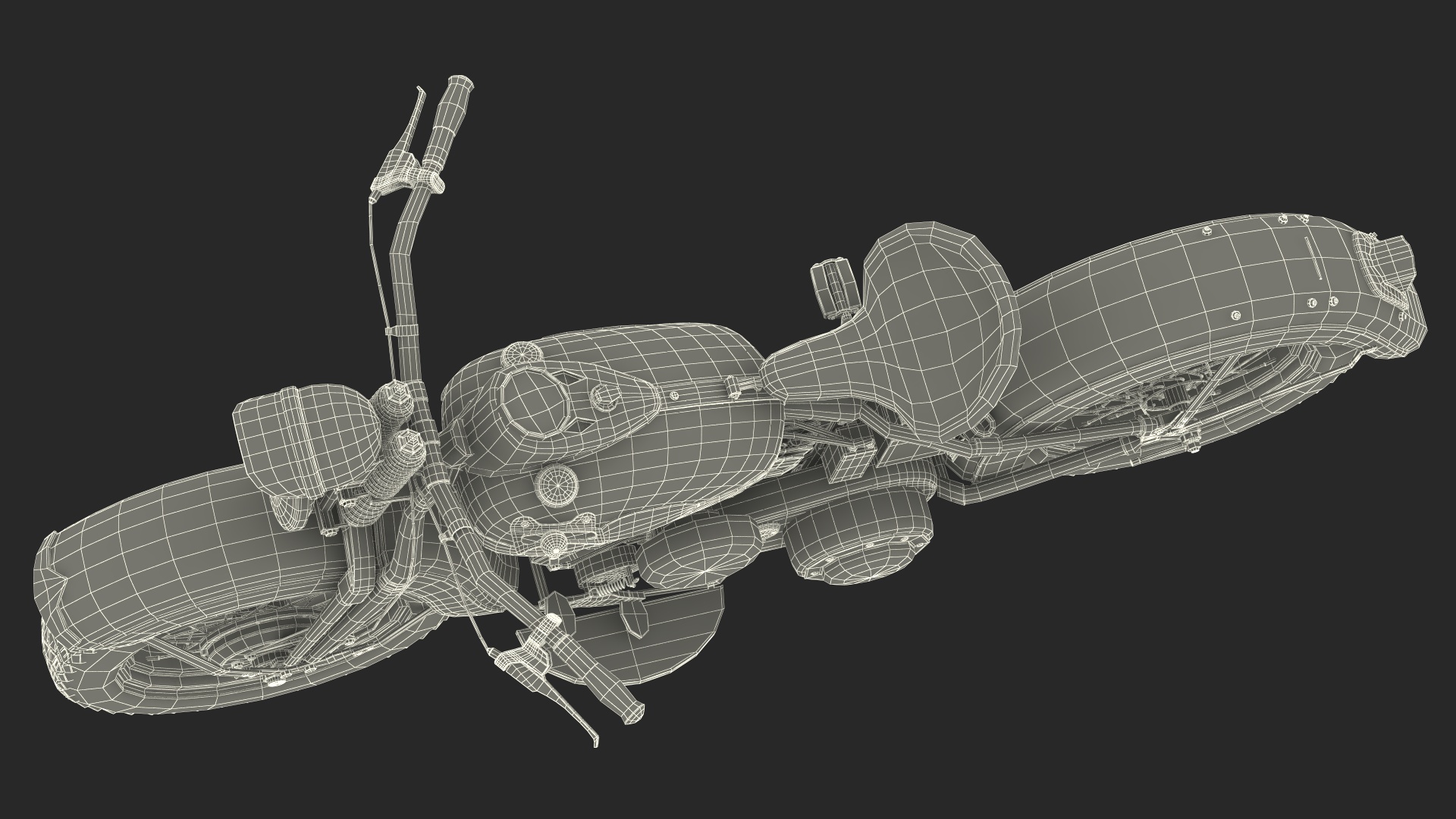 Motorcycle Harley-Davidson WLA Red 3D model
