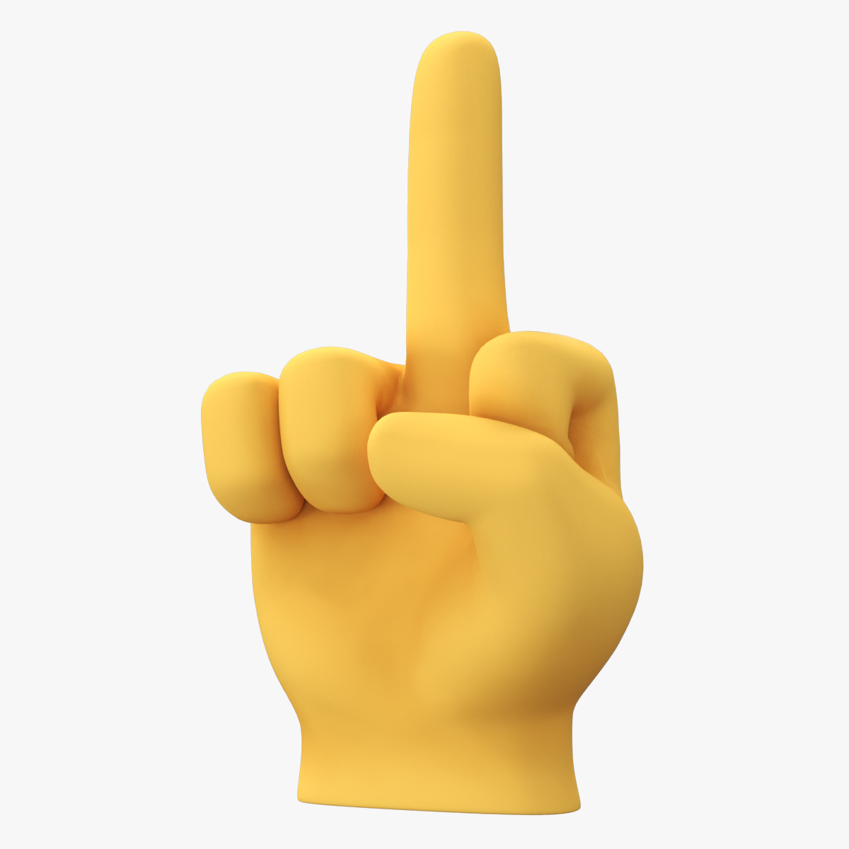 Middle Finger Emoticon 3D model preview