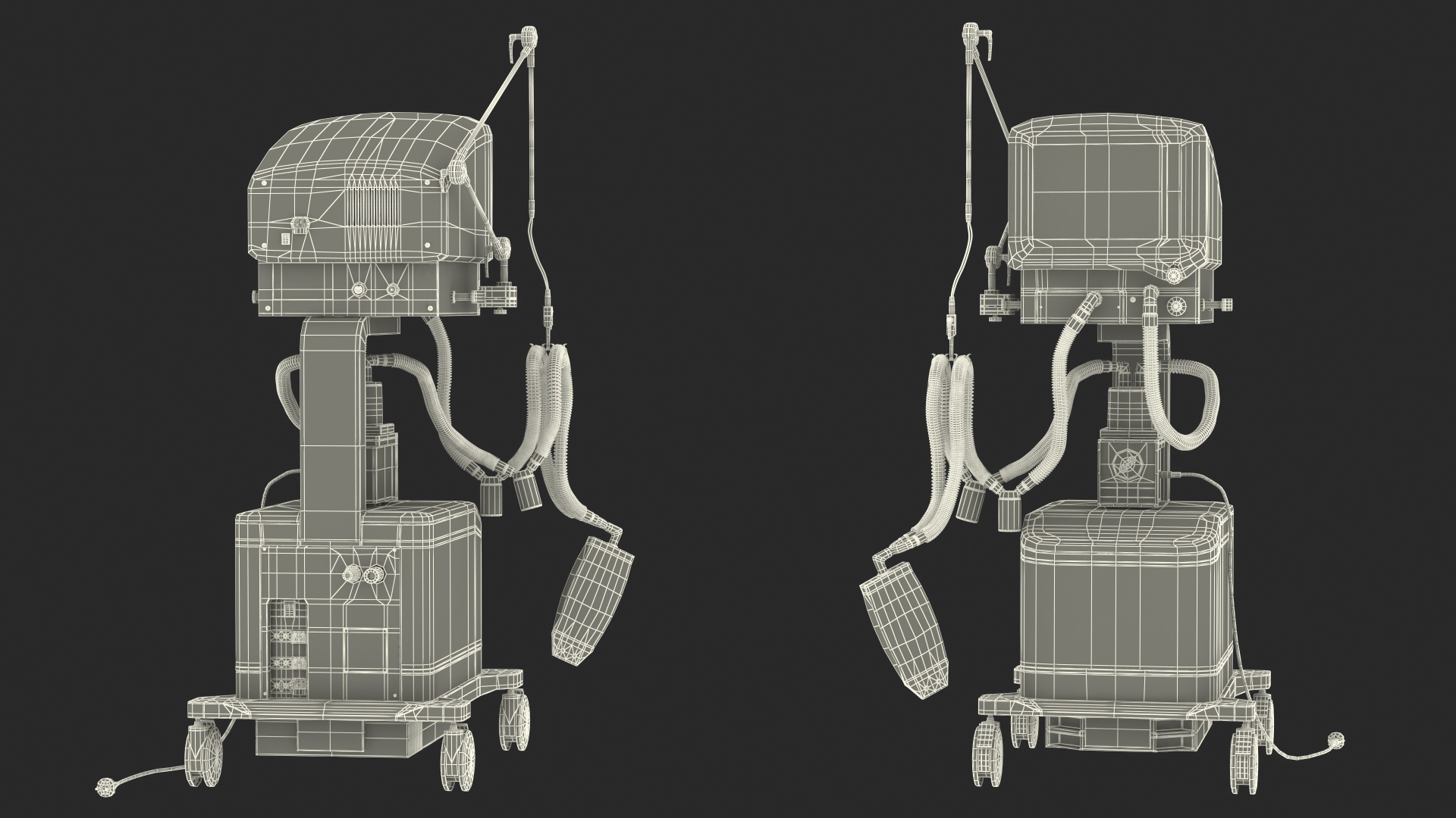 3D model ICU Ventilator Machine Generic