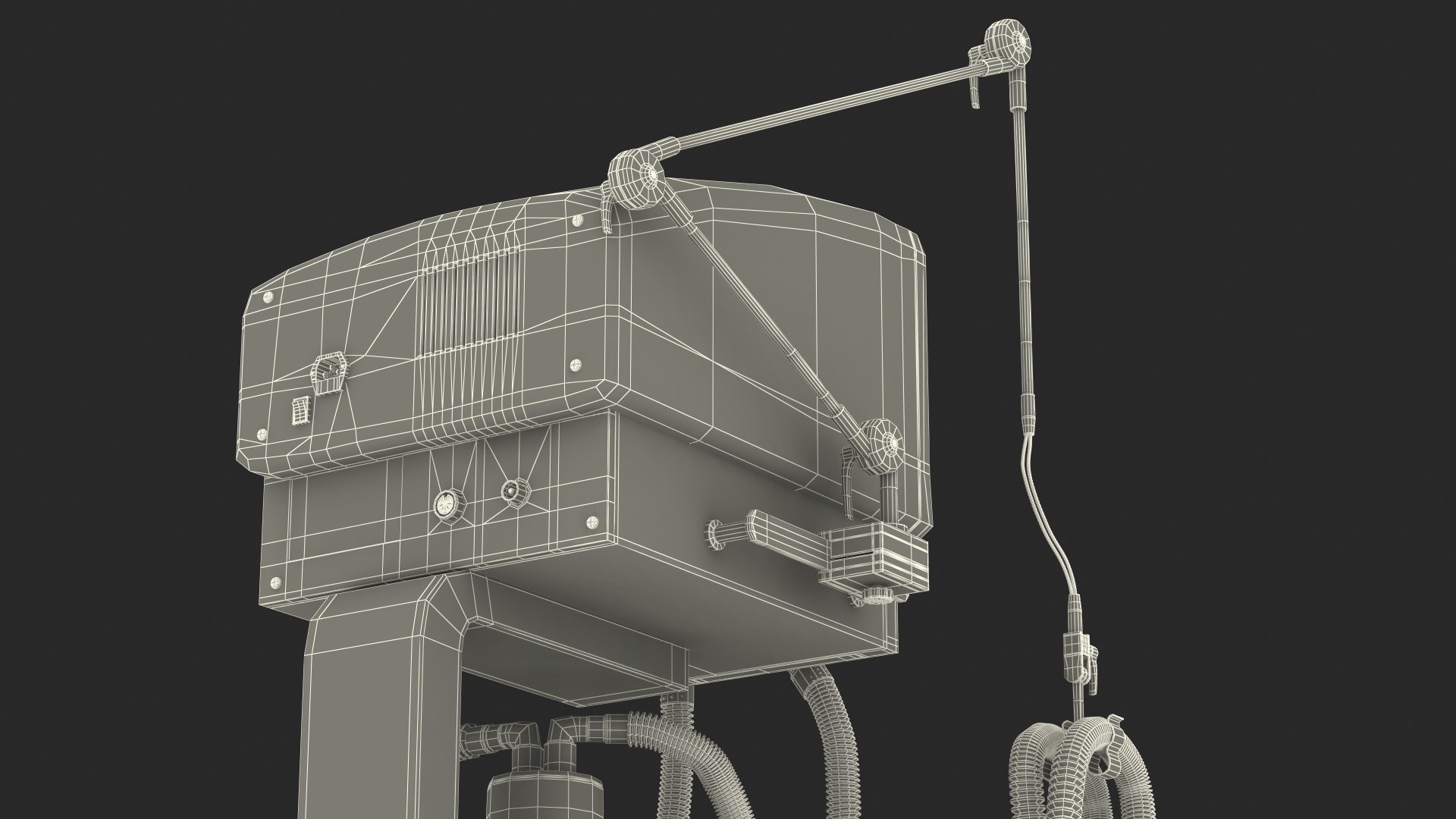 3D model ICU Ventilator Machine Generic