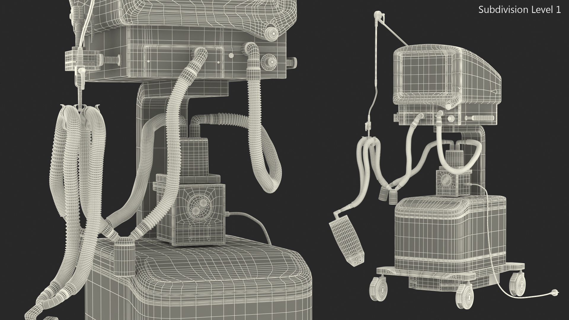 3D model ICU Ventilator Machine Generic