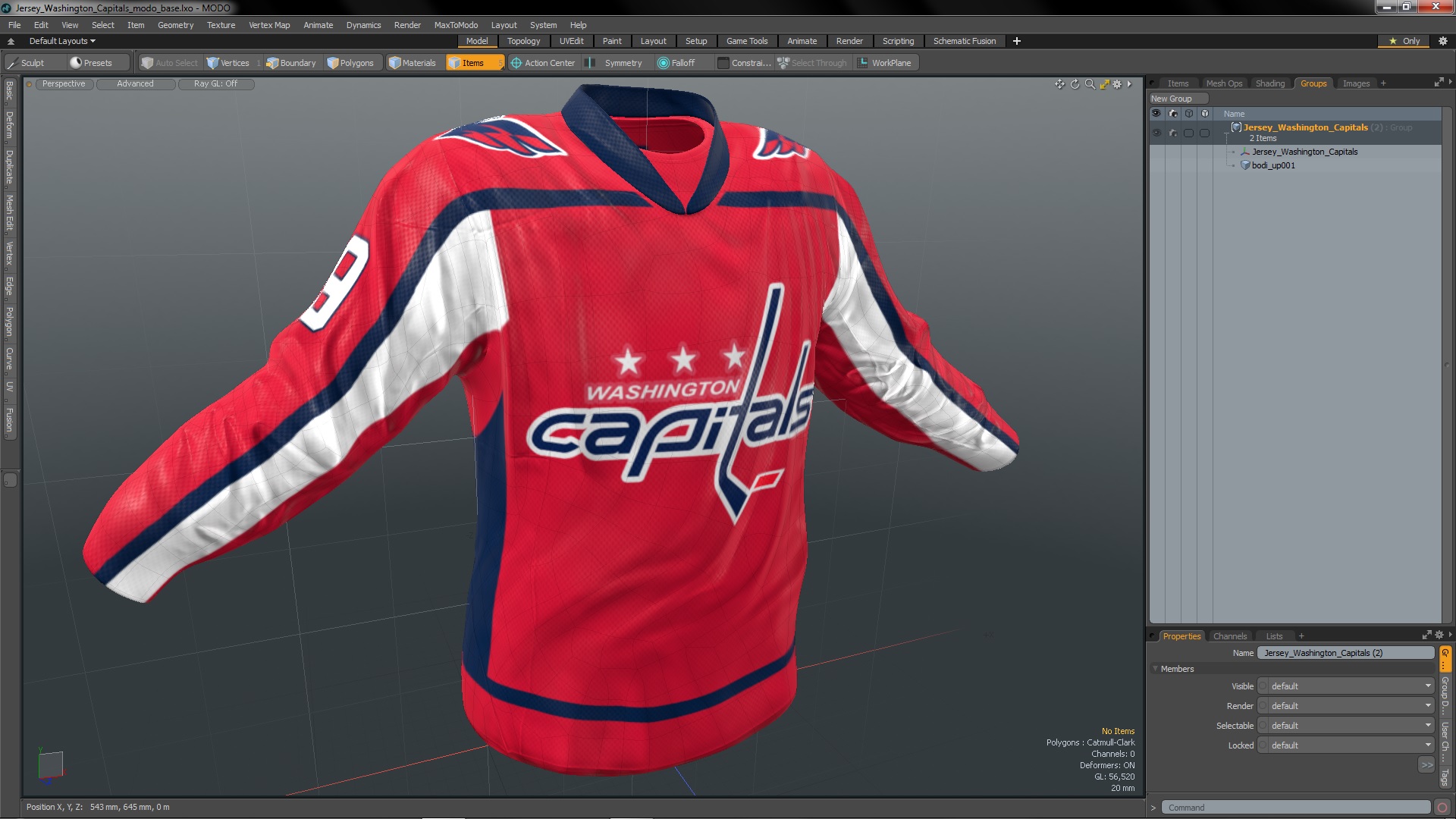 3D Jersey Washington Capitals