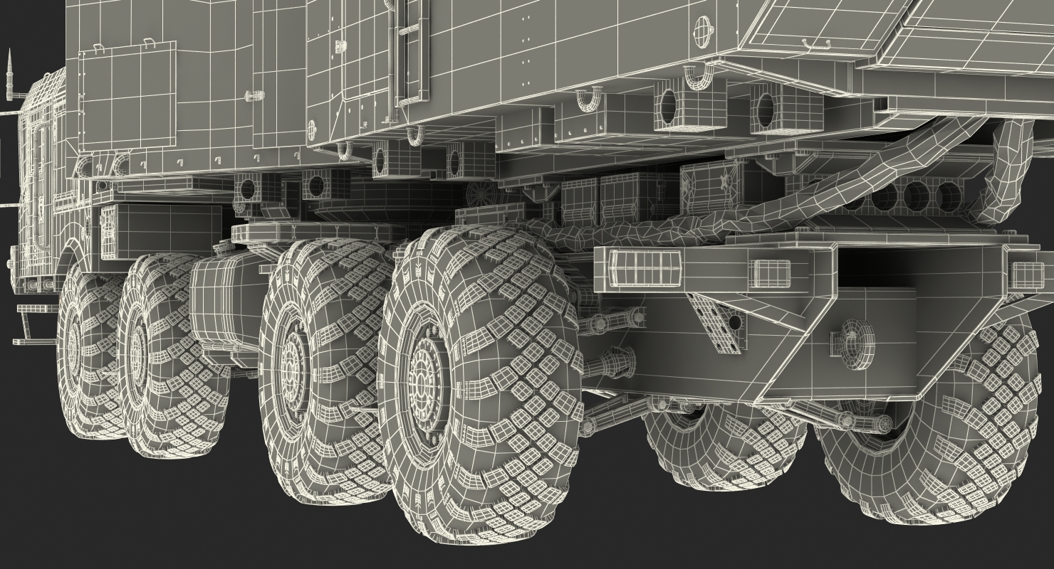 Multi Functional Radar 92n2e for S 400 Battle Position 3D model