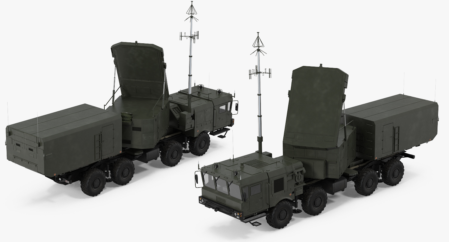 Multi Functional Radar 92n2e for S 400 Battle Position 3D model