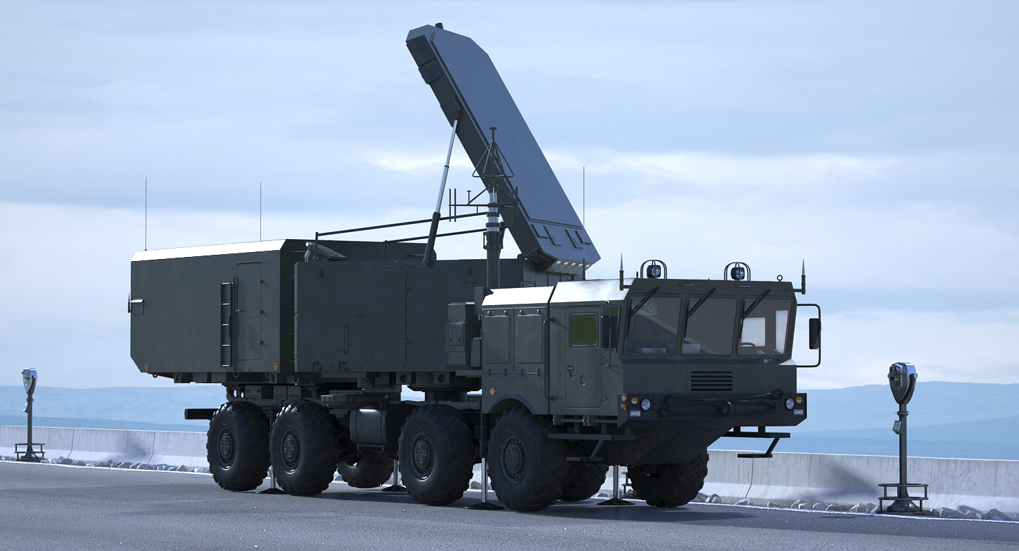 Multi Functional Radar 92n2e for S 400 Battle Position 3D model
