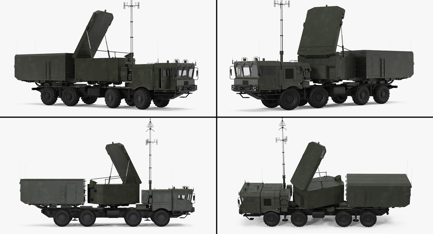 Multi Functional Radar 92n2e for S 400 Battle Position 3D model