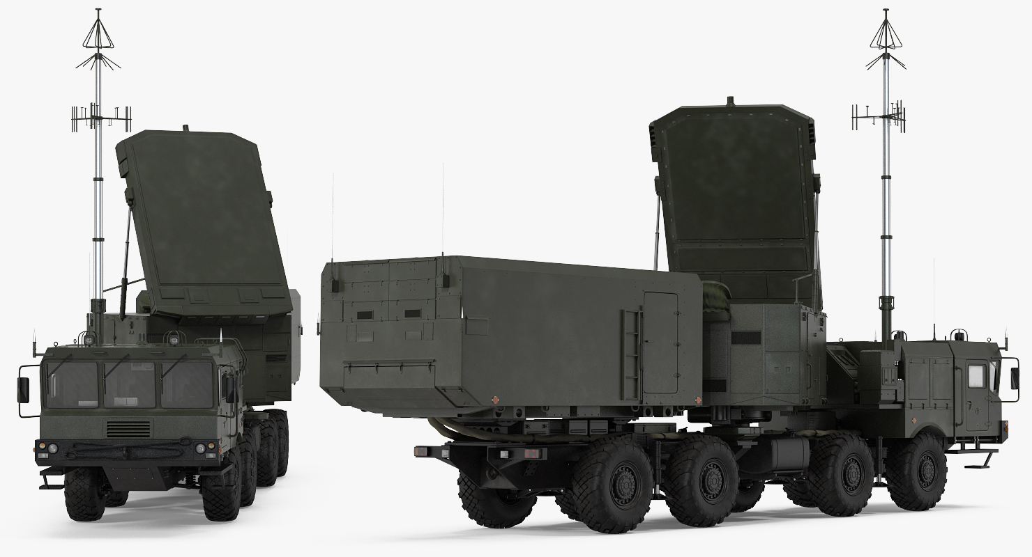 Multi Functional Radar 92n2e for S 400 Battle Position 3D model
