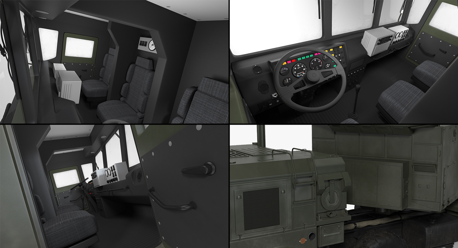 Multi Functional Radar 92n2e for S 400 Battle Position 3D model
