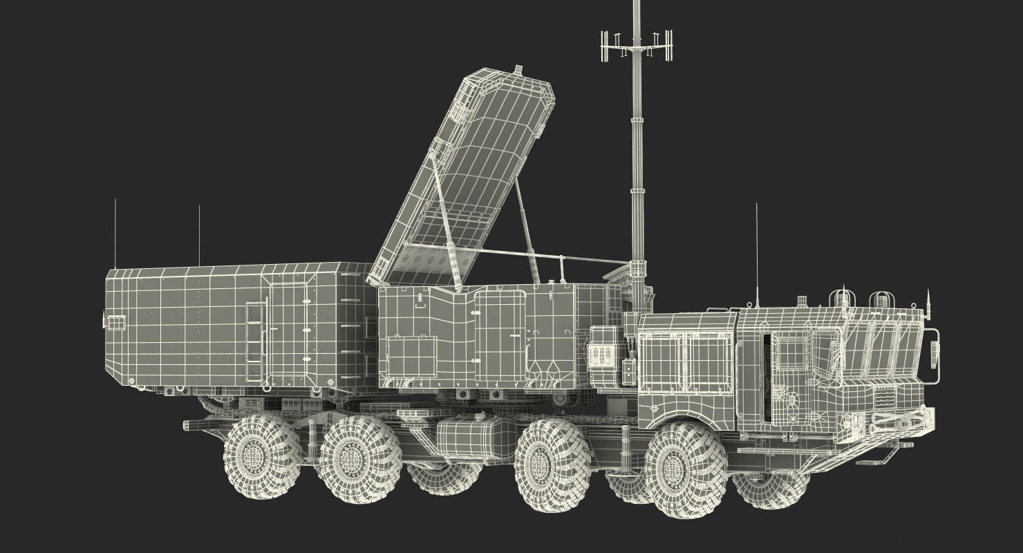 Multi Functional Radar 92n2e for S 400 Battle Position 3D model