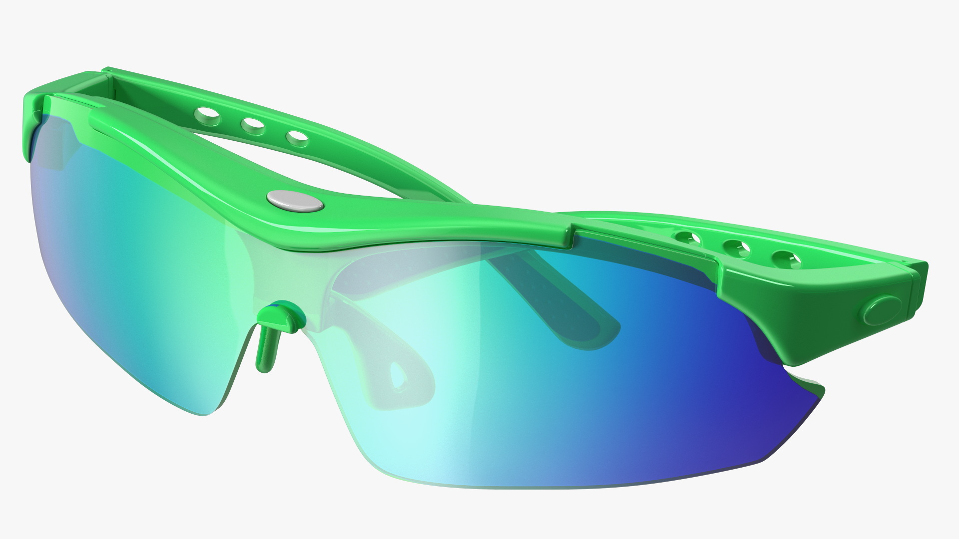 3D model Pair of Green Sport Sunglasses