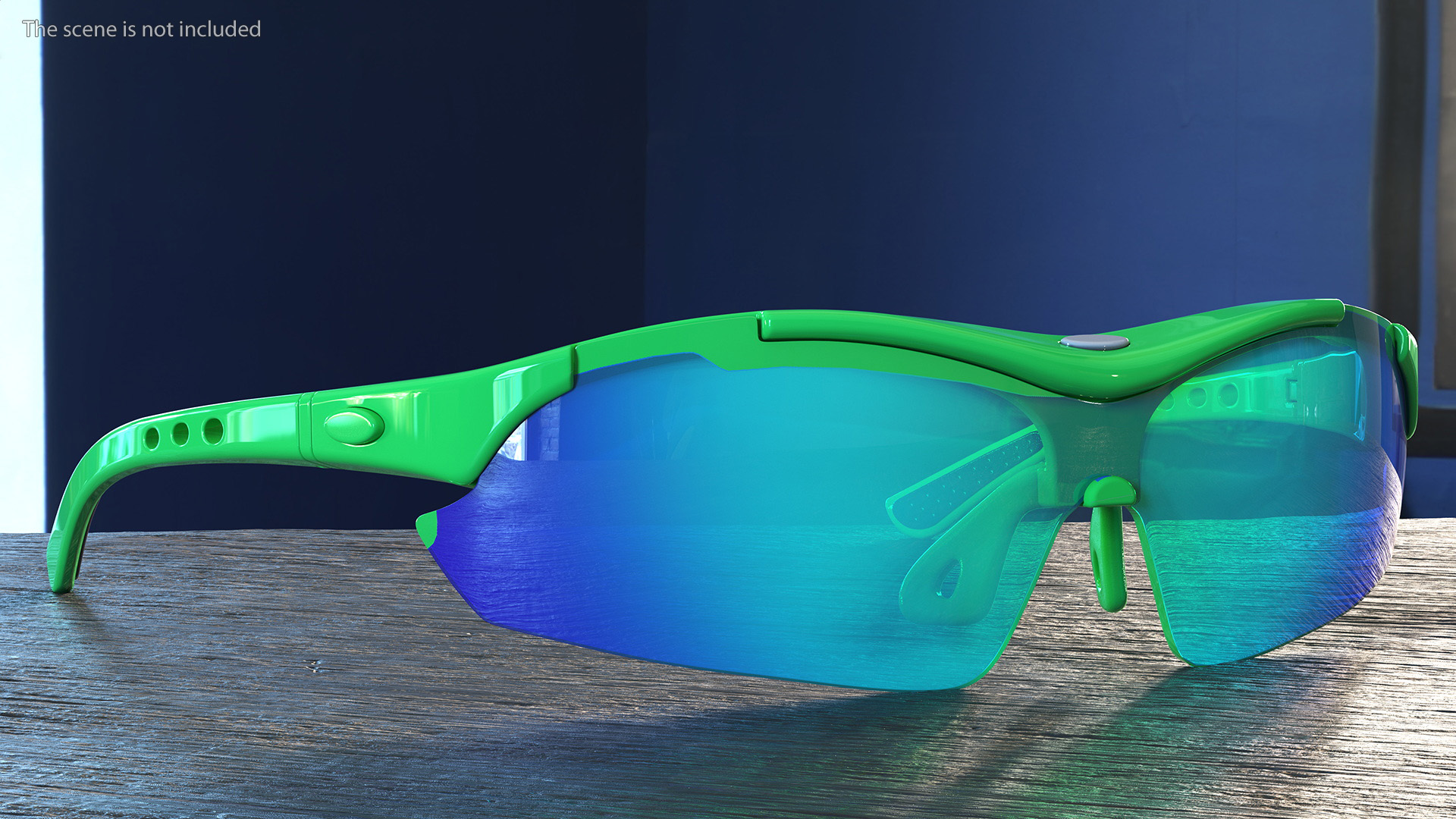 3D model Pair of Green Sport Sunglasses