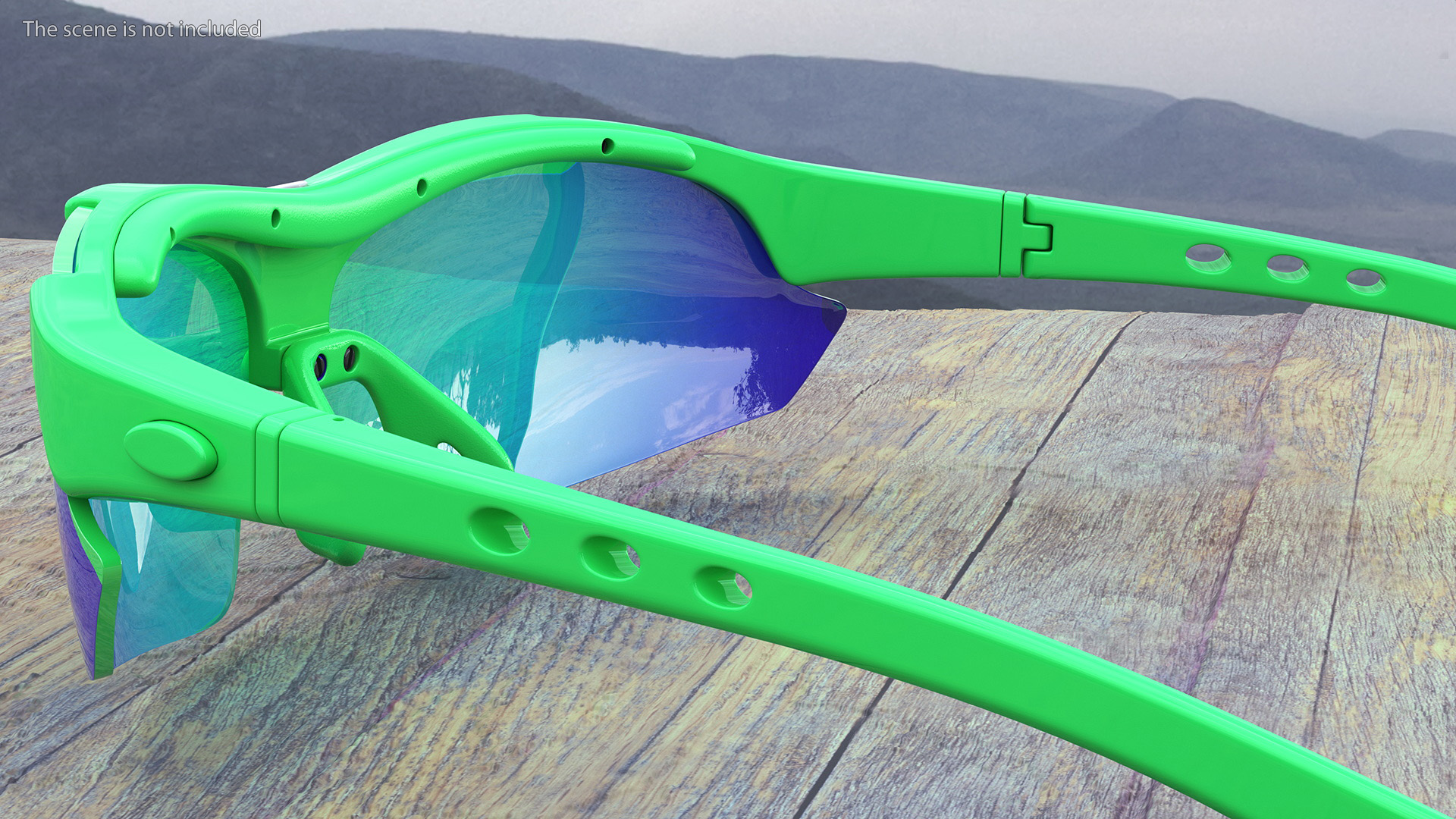 3D model Pair of Green Sport Sunglasses
