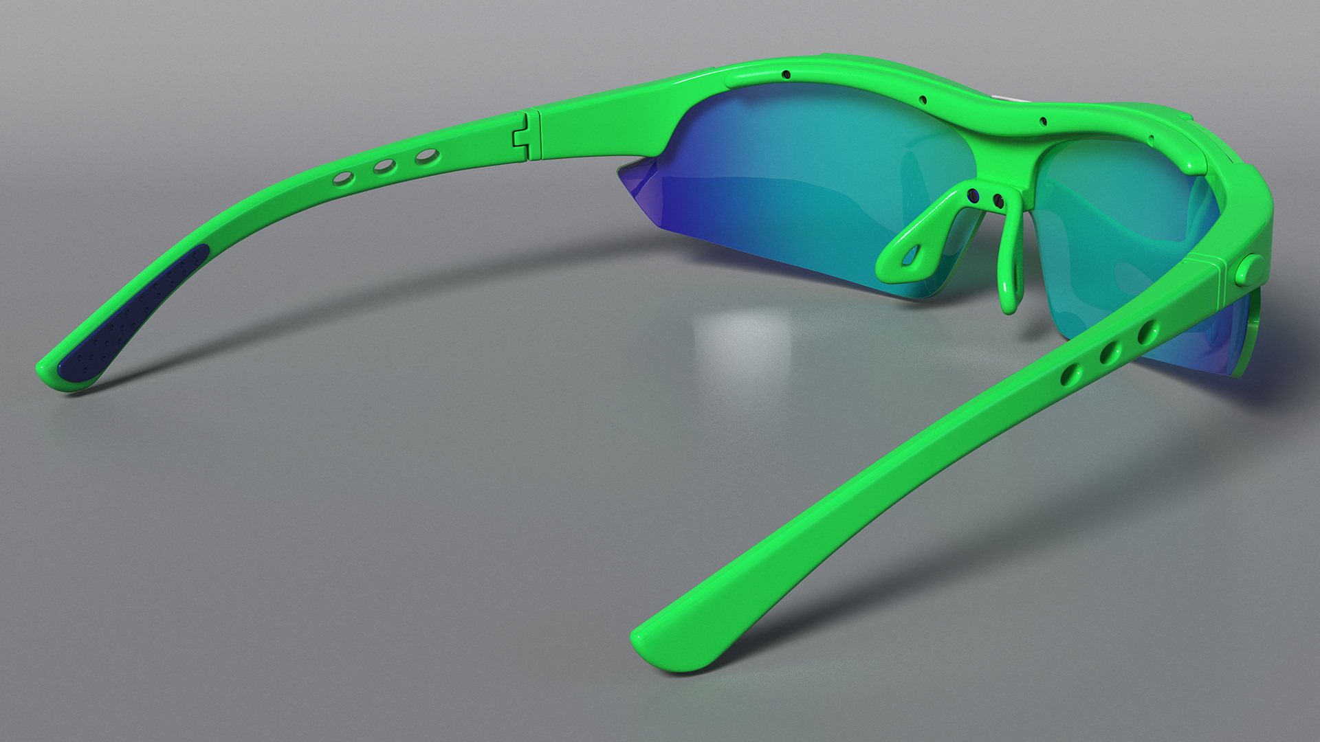 3D model Pair of Green Sport Sunglasses