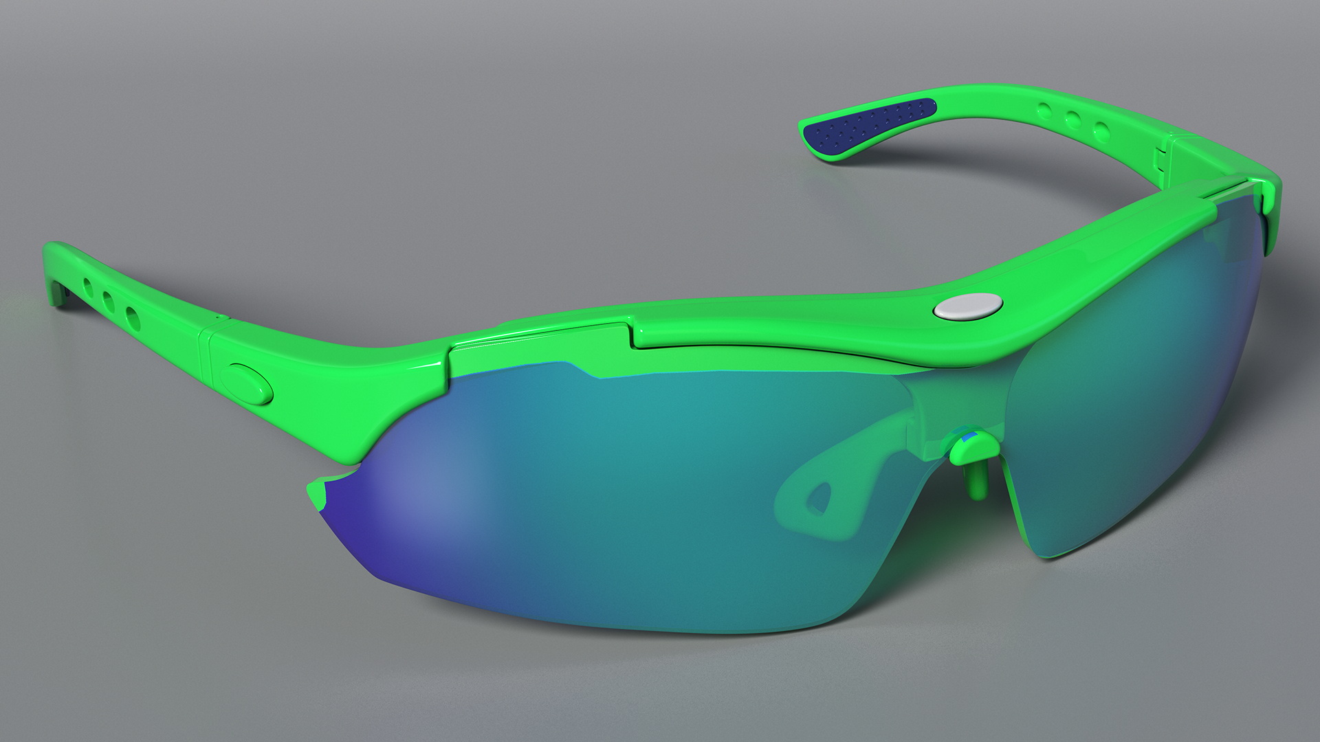 3D model Pair of Green Sport Sunglasses