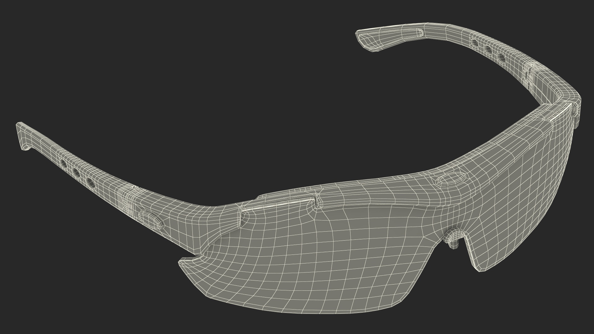 3D model Pair of Green Sport Sunglasses