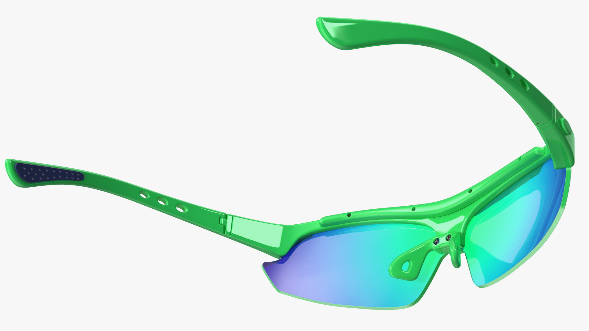 3D model Pair of Green Sport Sunglasses