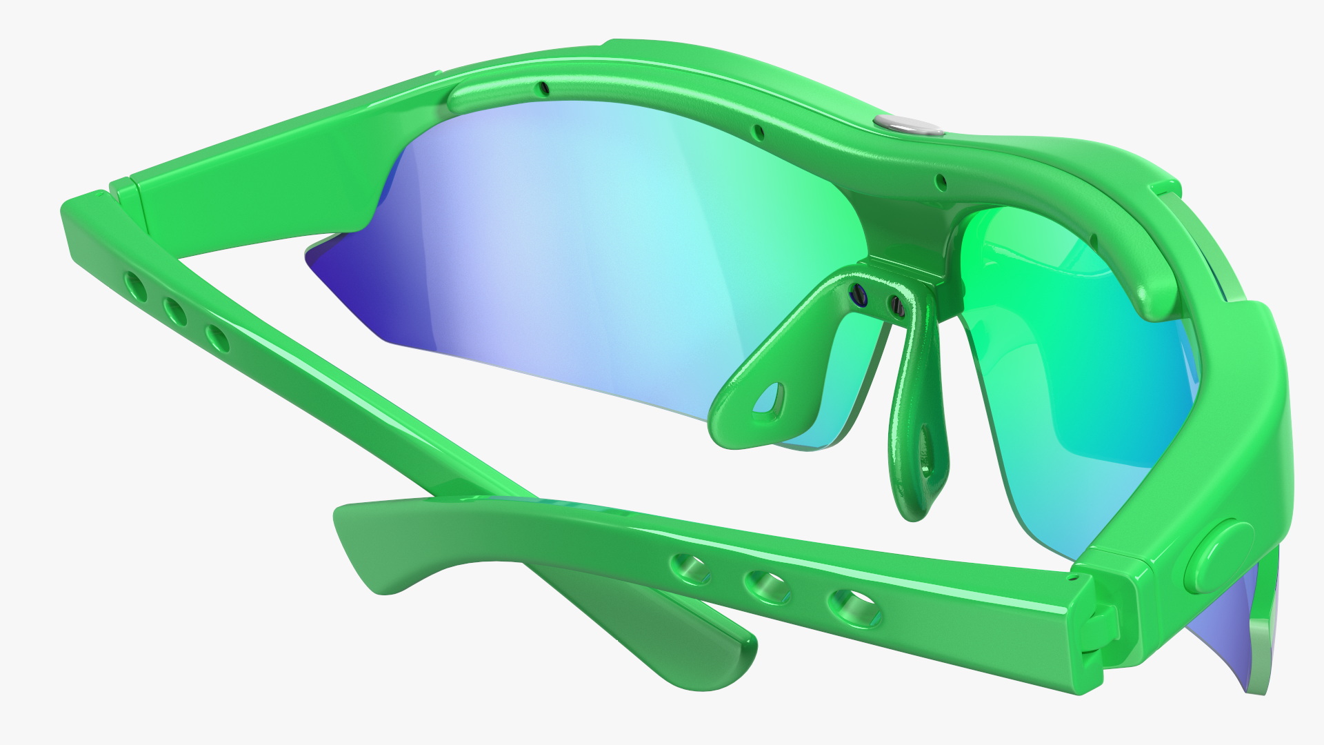 3D model Pair of Green Sport Sunglasses