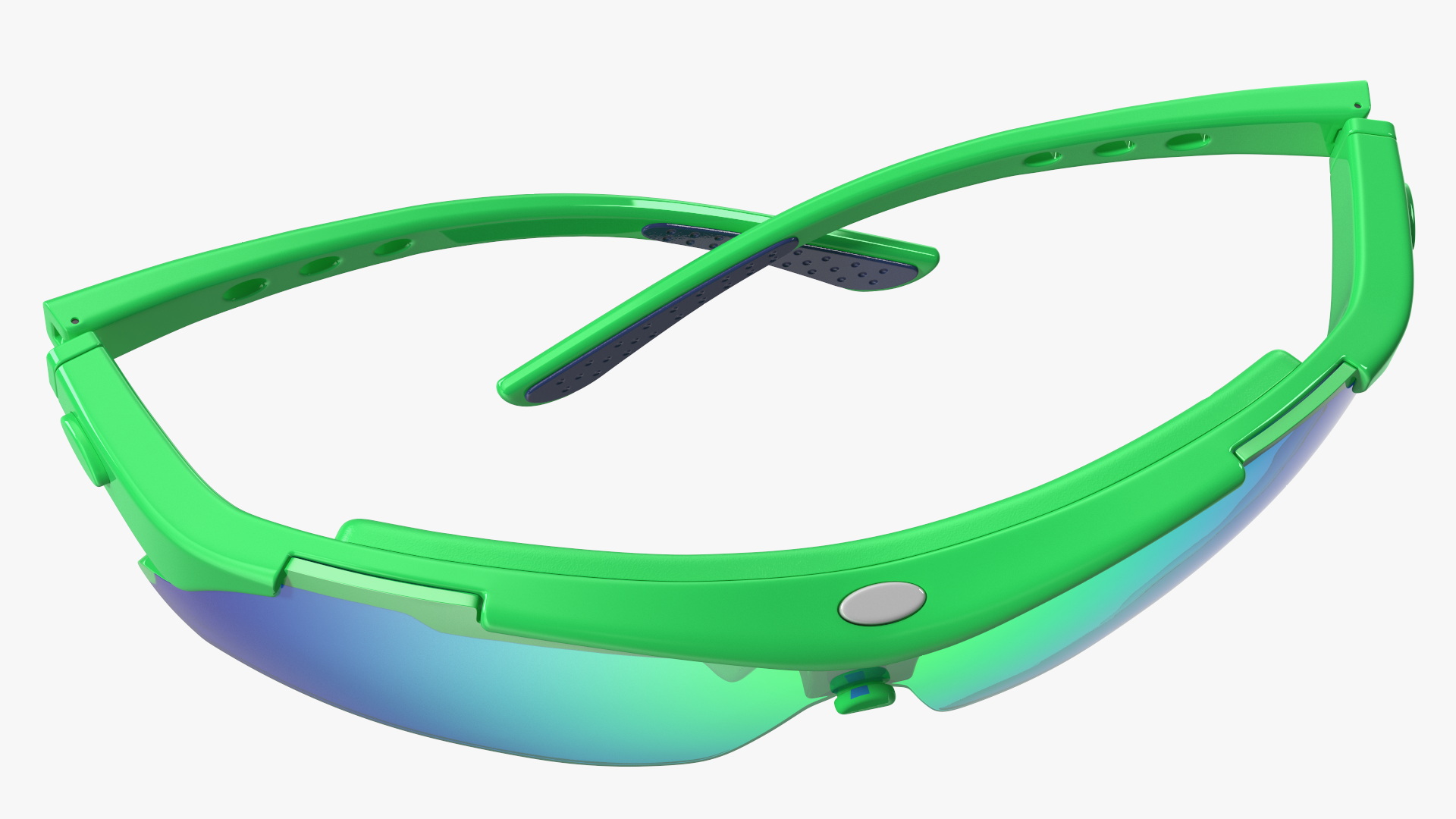 3D model Pair of Green Sport Sunglasses