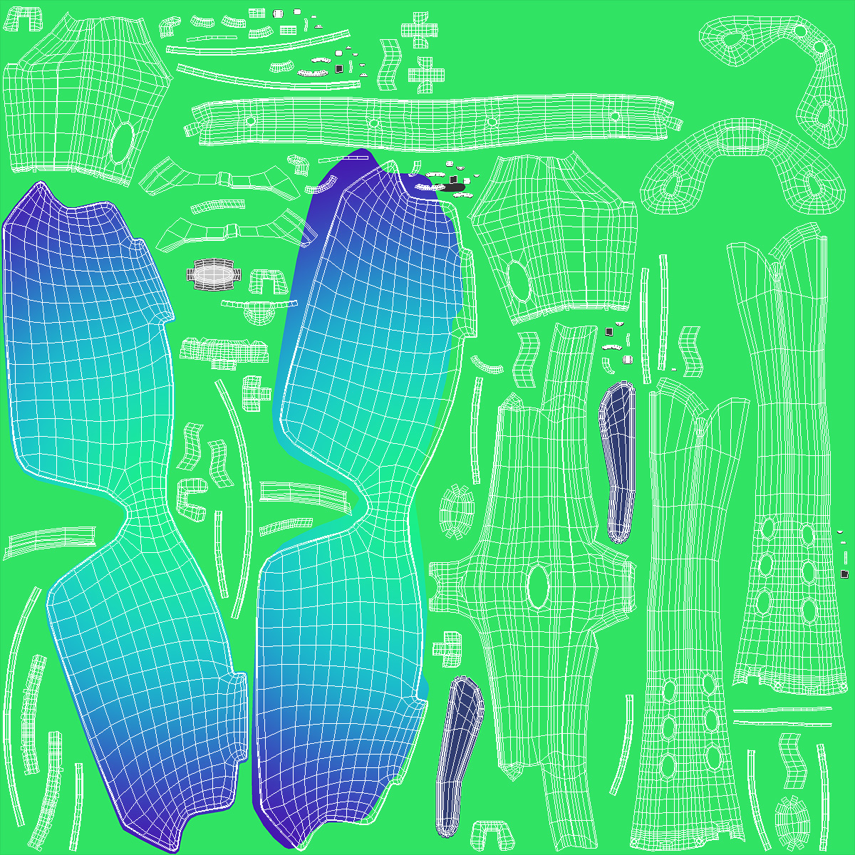 3D model Pair of Green Sport Sunglasses