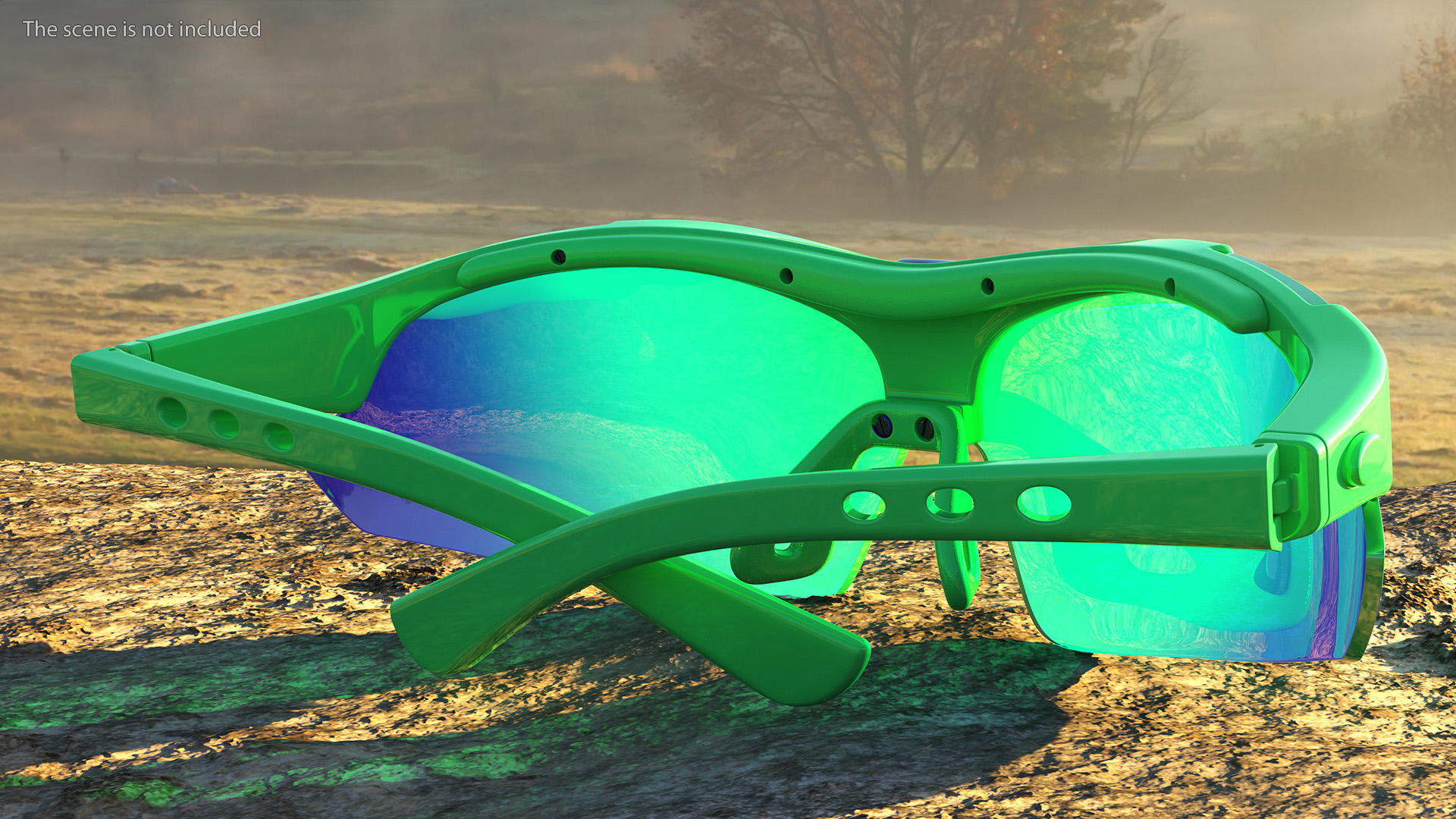 3D model Pair of Green Sport Sunglasses