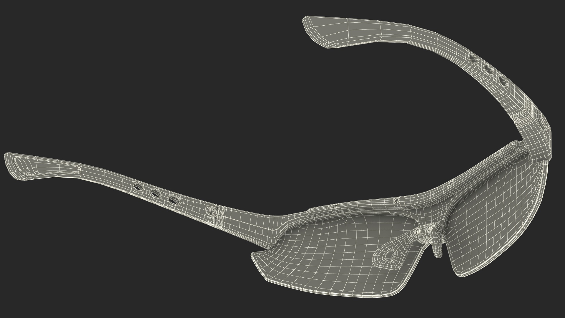 3D model Pair of Green Sport Sunglasses