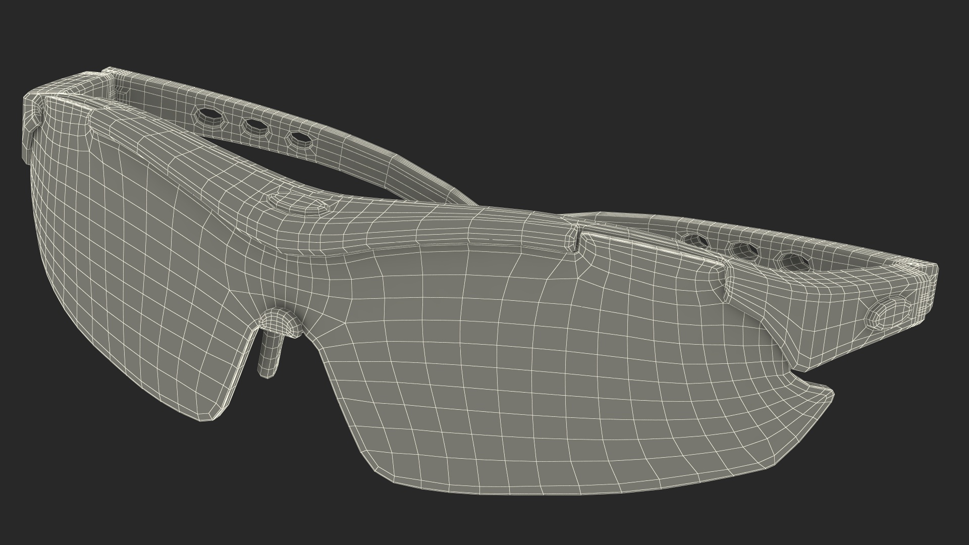 3D model Pair of Green Sport Sunglasses