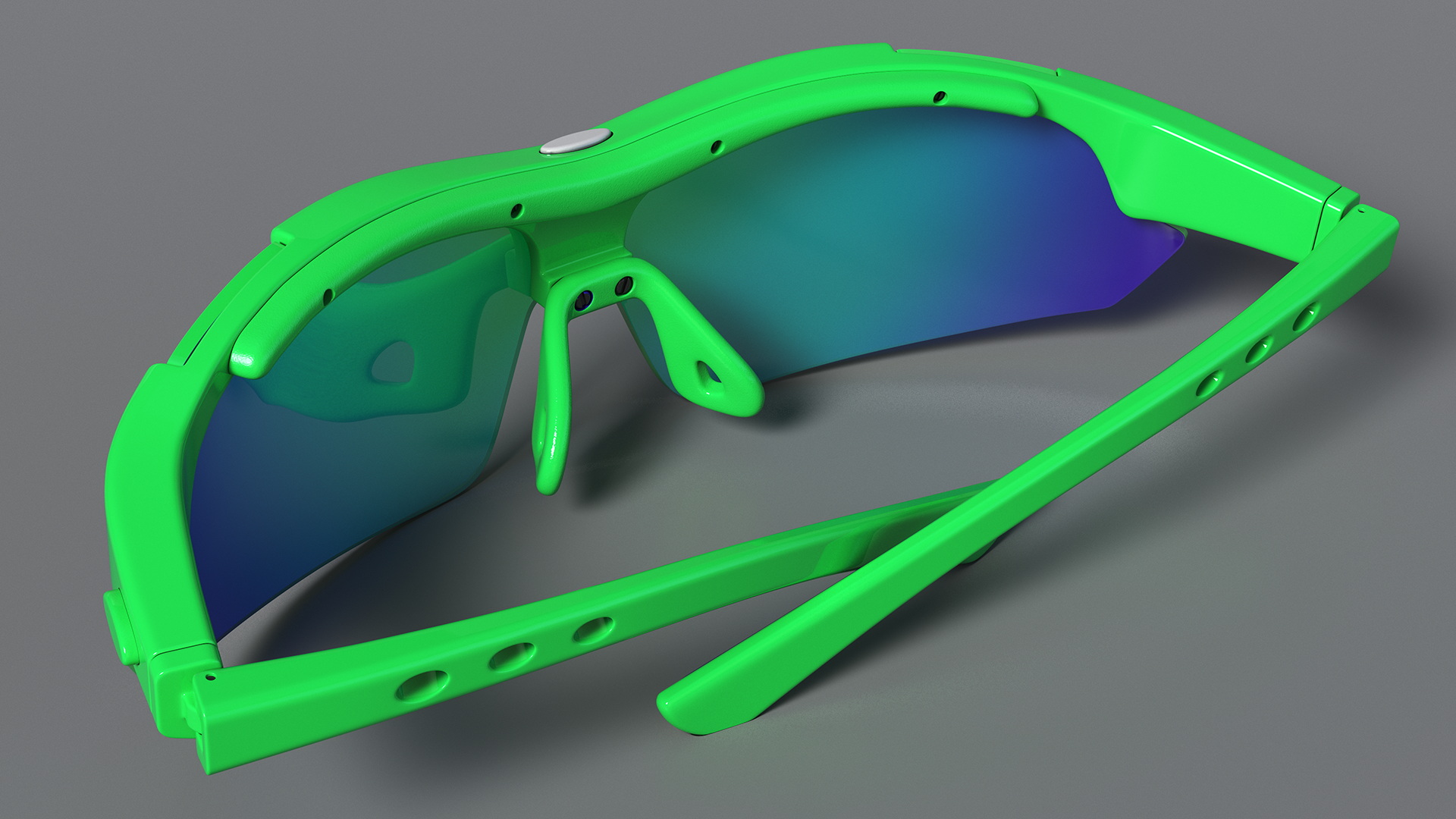 3D model Pair of Green Sport Sunglasses