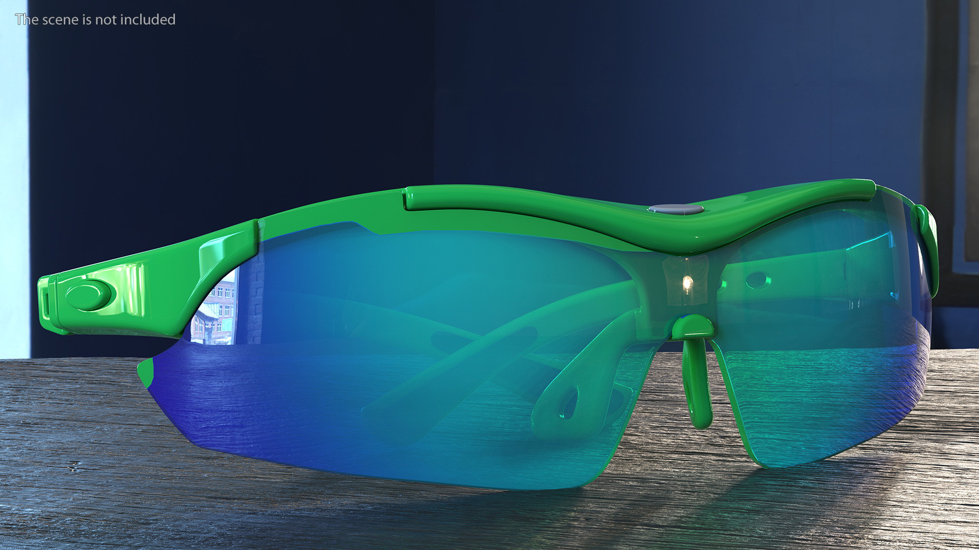 3D model Pair of Green Sport Sunglasses