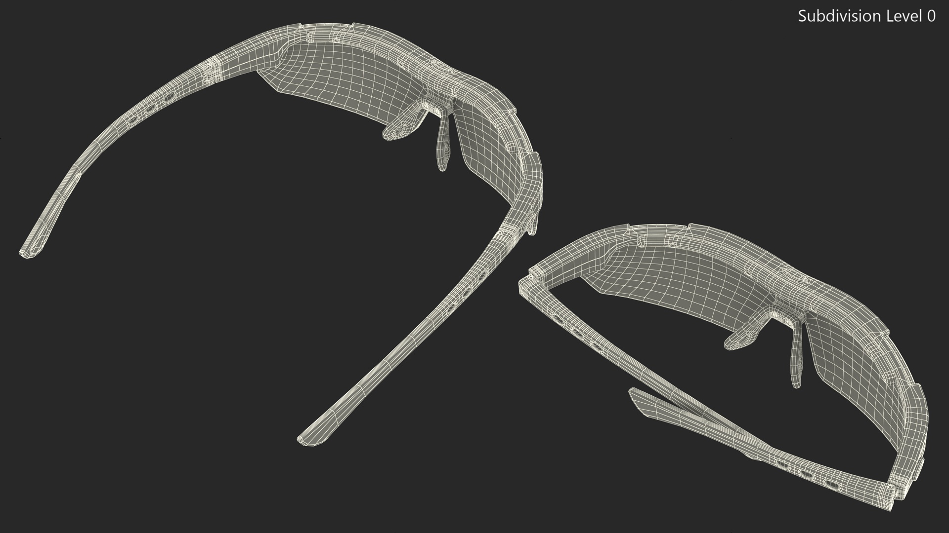 3D model Pair of Green Sport Sunglasses