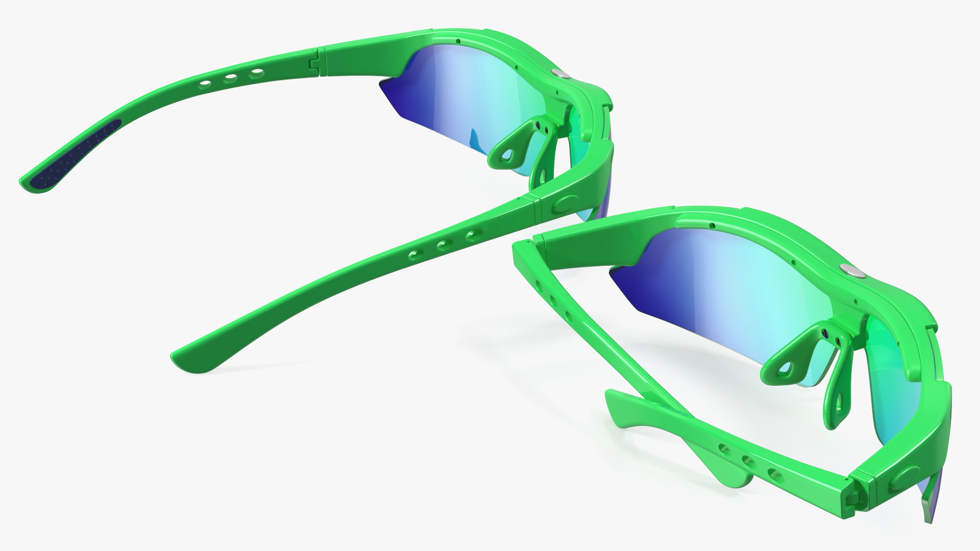 3D model Pair of Green Sport Sunglasses