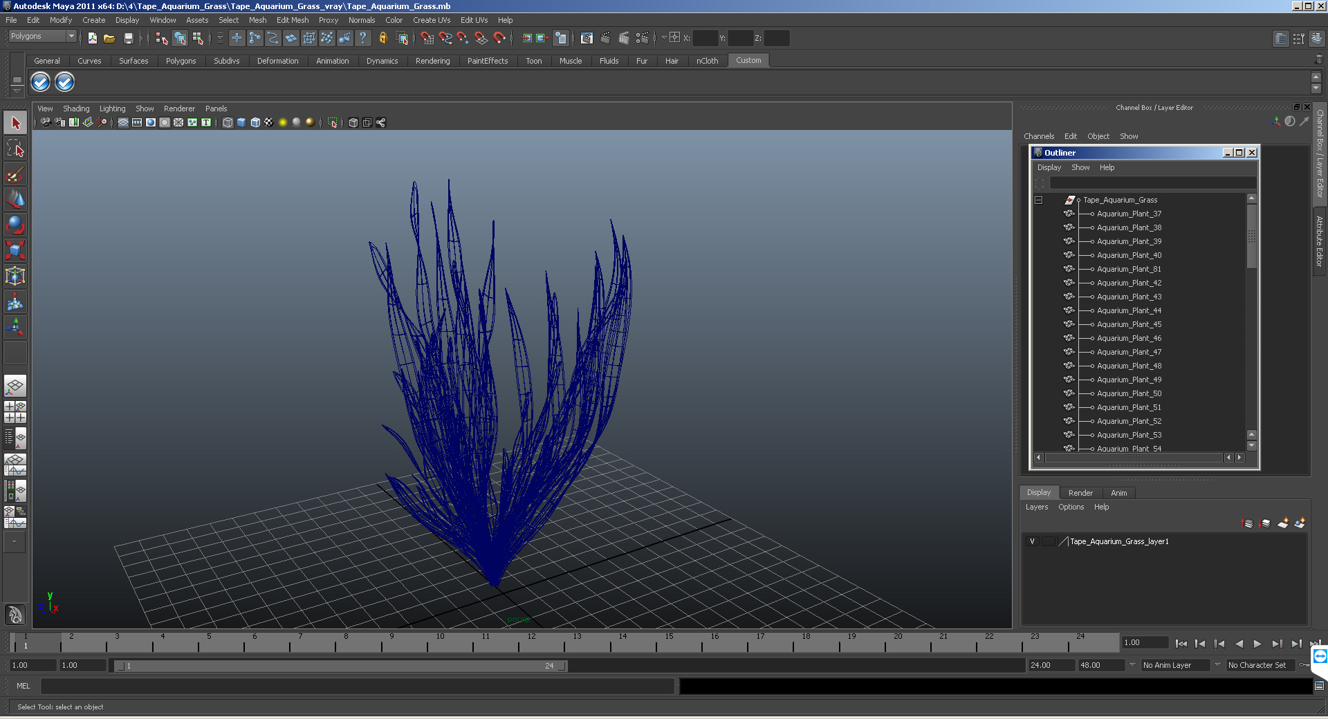 Tape Aquarium Grass 3D model