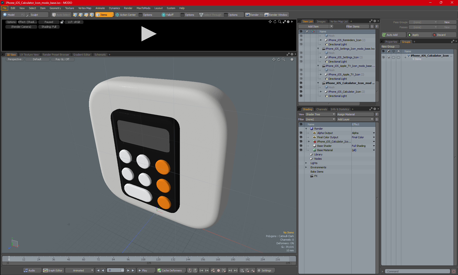 3D iPhone iOS Calculator Icon