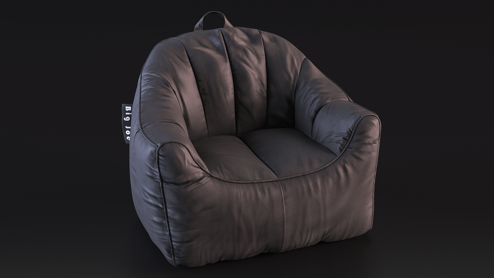 Big Joe Hug Bean Bag Chair Black 3D