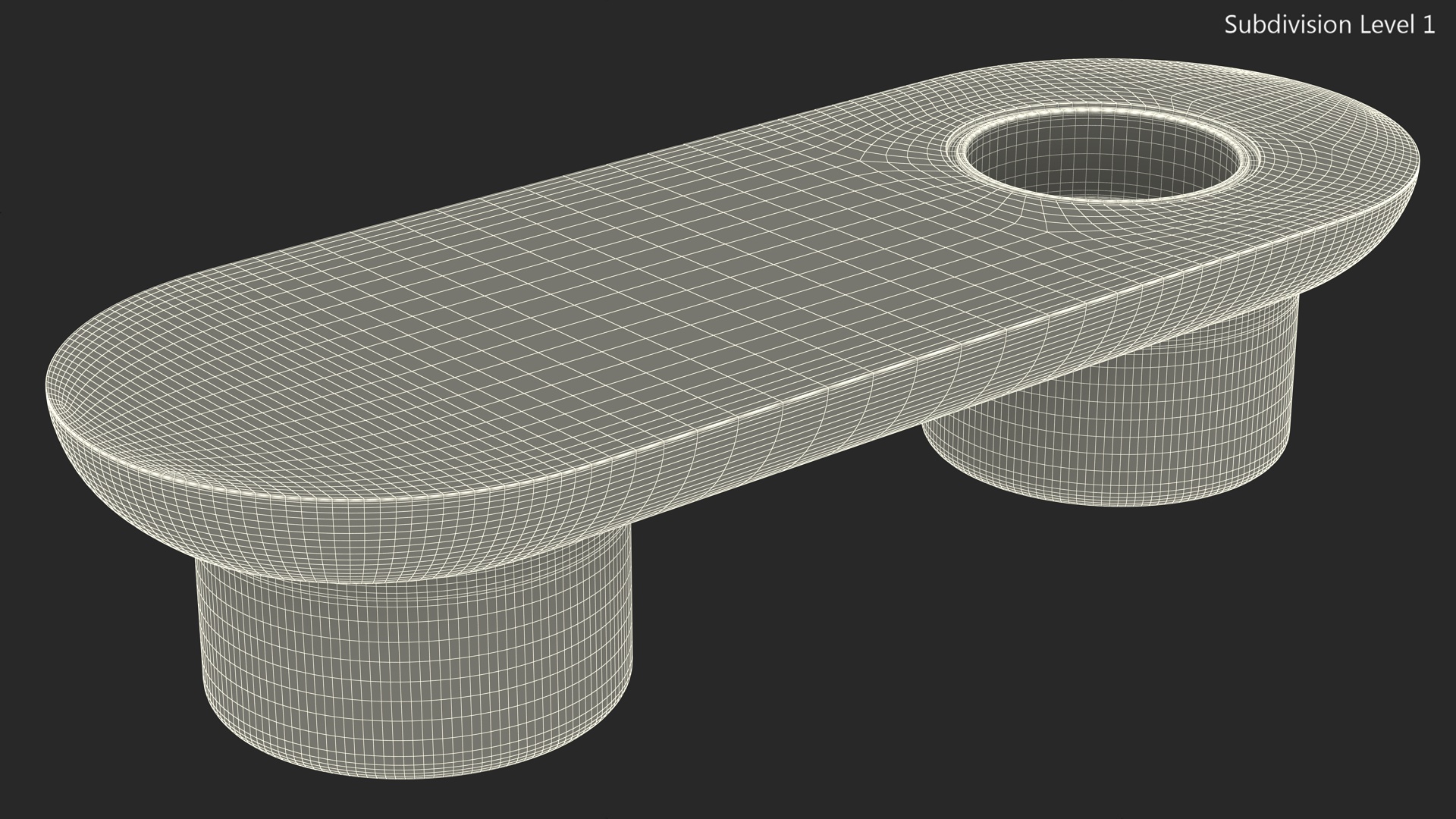 3D model Outdoor Marble Bench