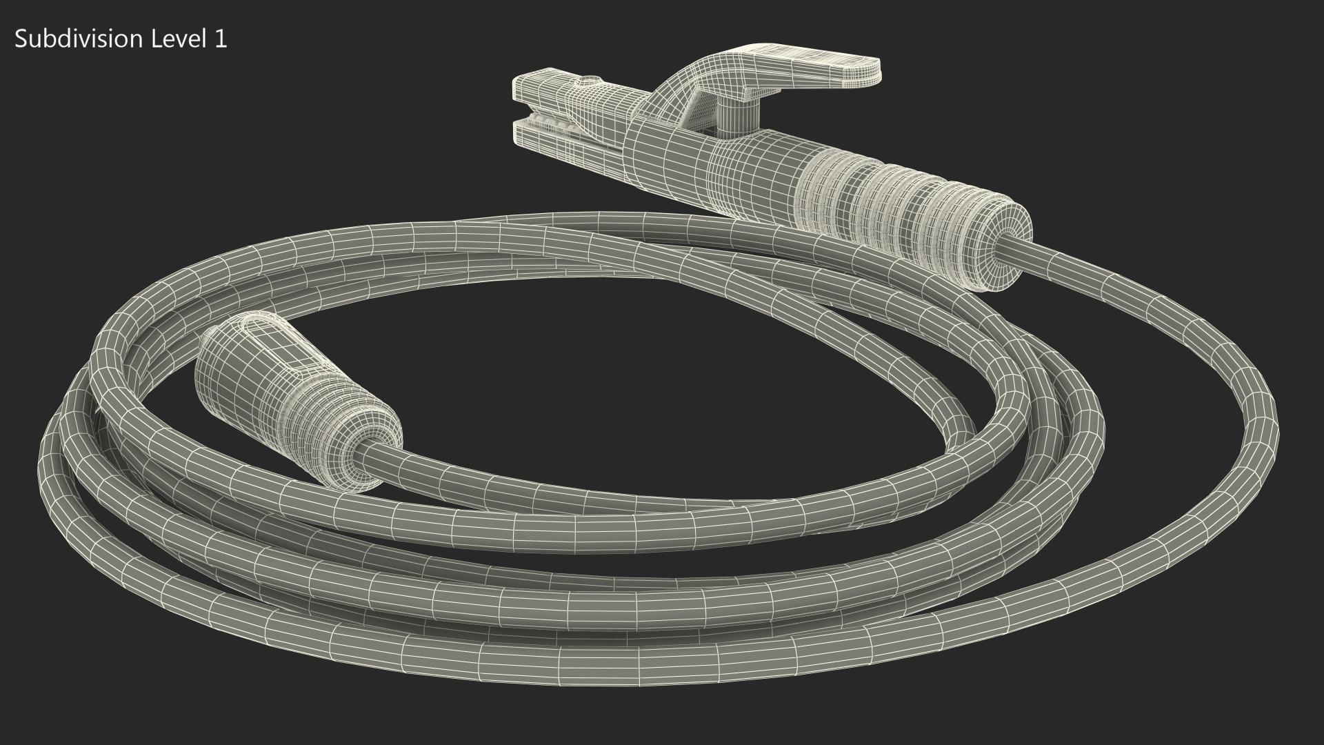 3D model Welding Electrode Holder 300A with Cable