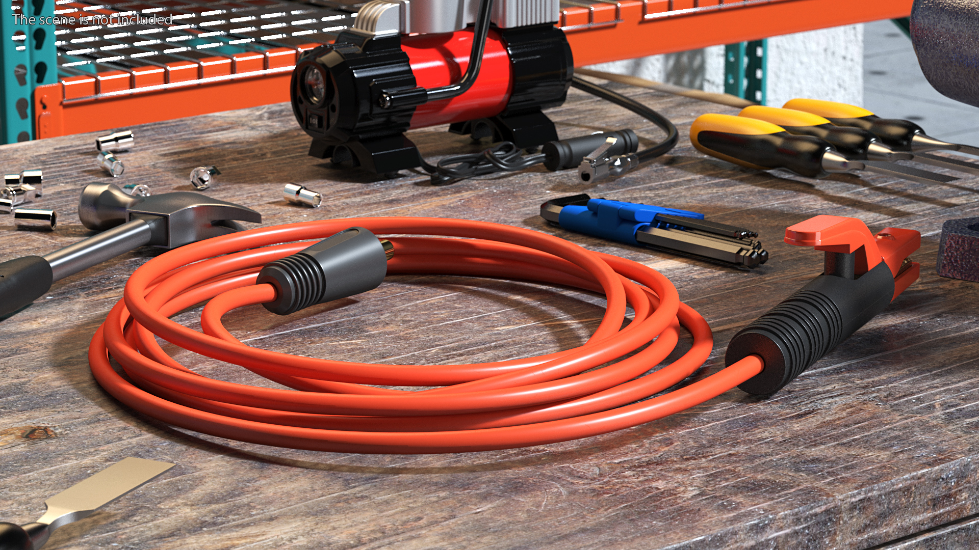 3D model Welding Electrode Holder 300A with Cable