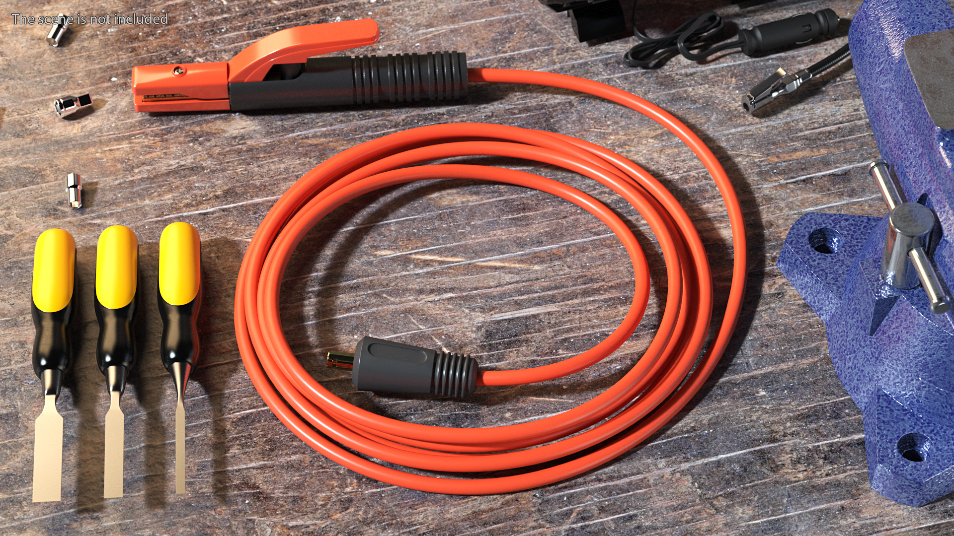 3D model Welding Electrode Holder 300A with Cable