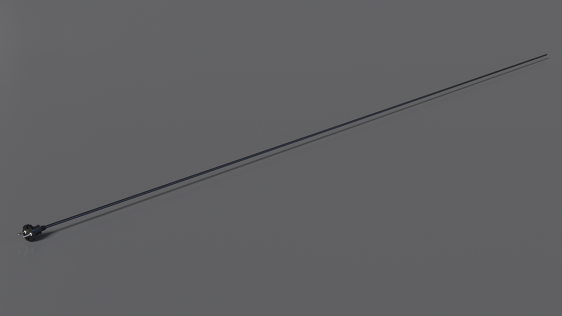 Type E Electric Plug Black Rigged for Maya 3D