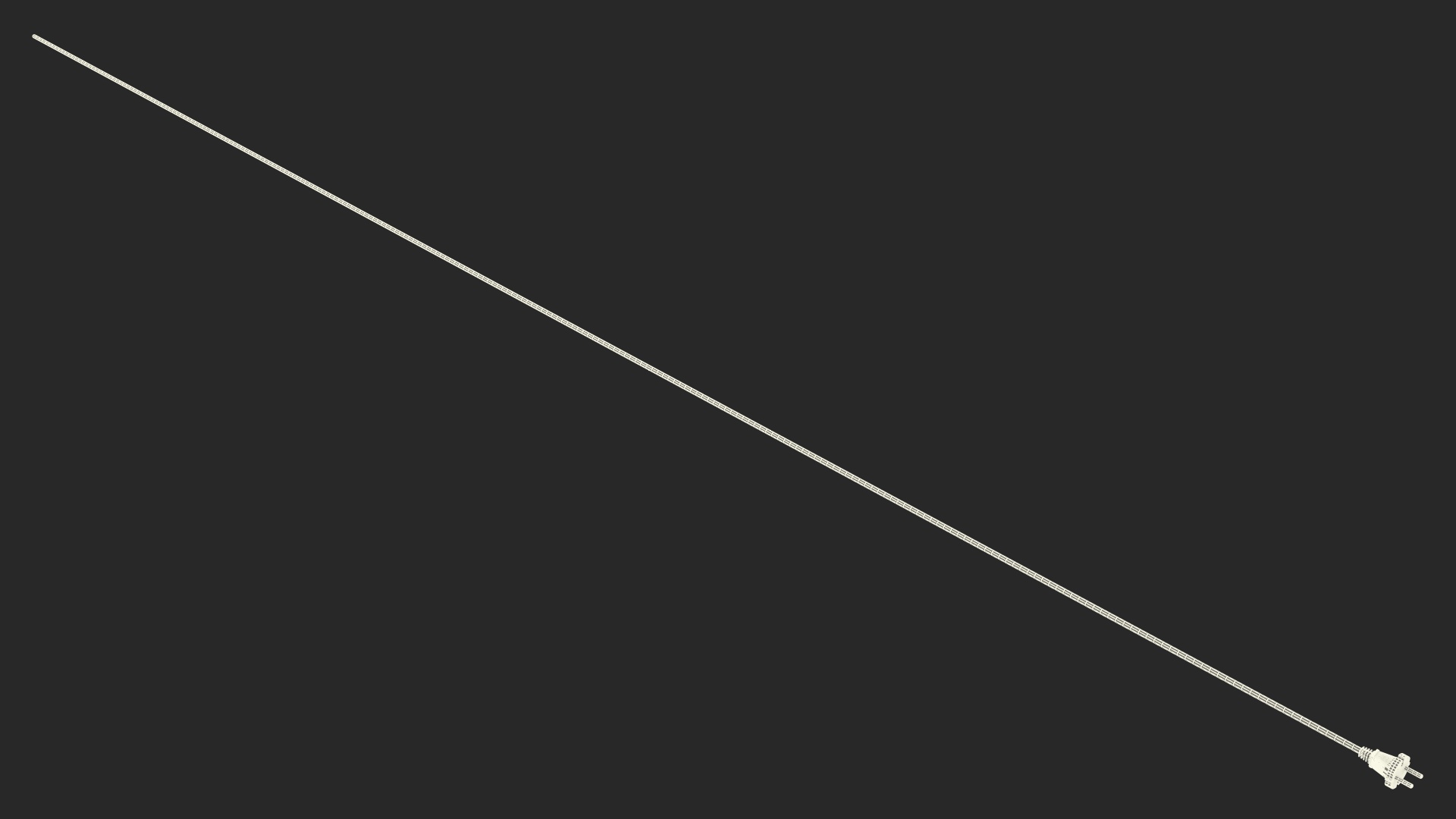 Type E Electric Plug Black Rigged for Maya 3D