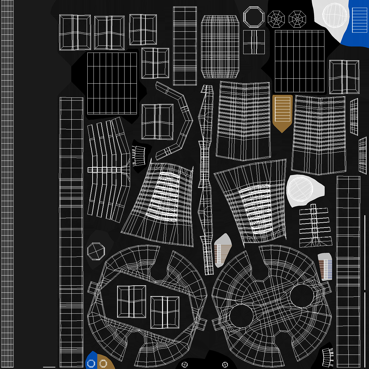 Type E Electric Plug Black Rigged for Maya 3D