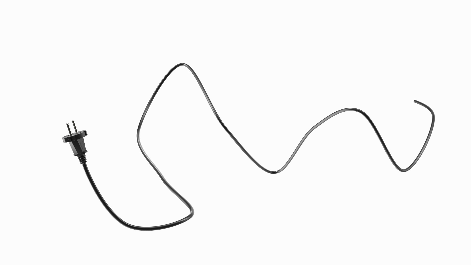 Type E Electric Plug Black Rigged for Maya 3D