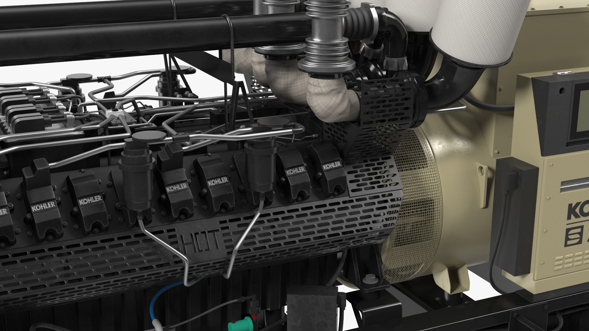 Kohler Diesel Generator Sand Color 3D model