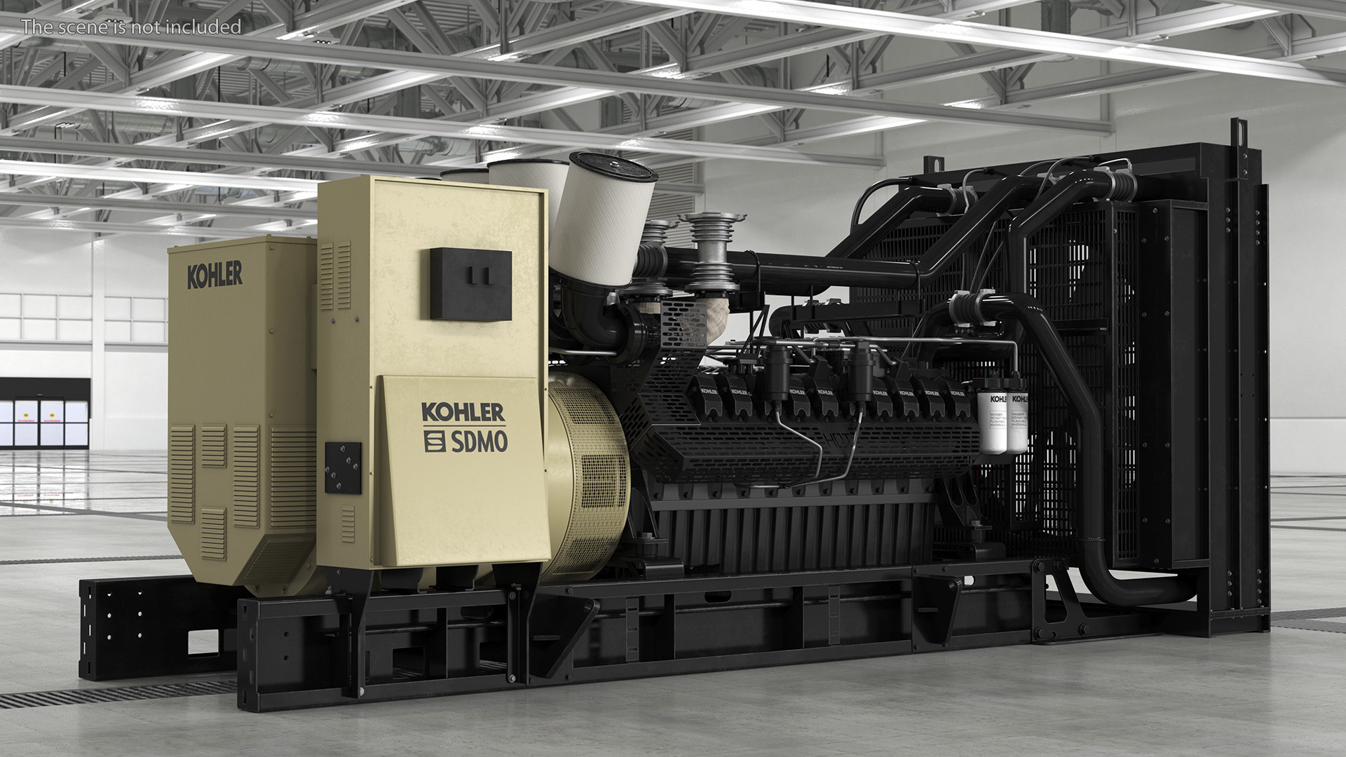 Kohler Diesel Generator Sand Color 3D model